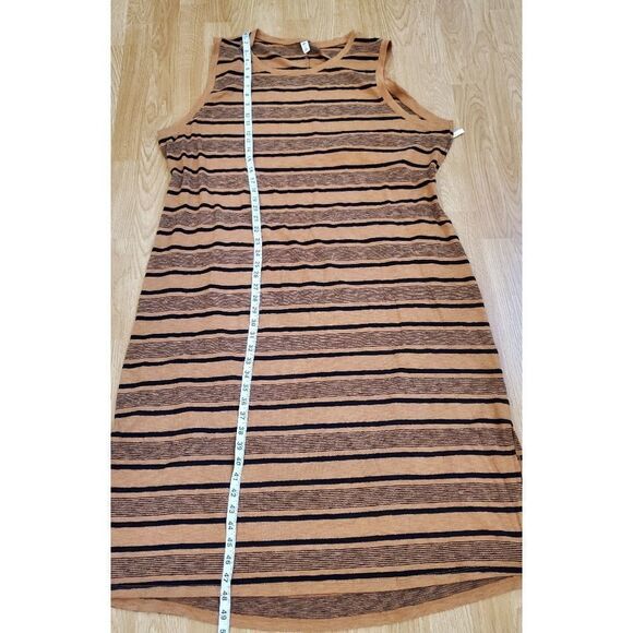 BP Stripe Tank Split Back Midi Dress size 4X in Brown/Black - NEW - Picture 10 of 12